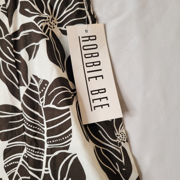 Robbie Bee Y2K Floral Print Skirt A-Line Brown Green Trim Cotton Sz 14 Friends - Picture 5 of 10